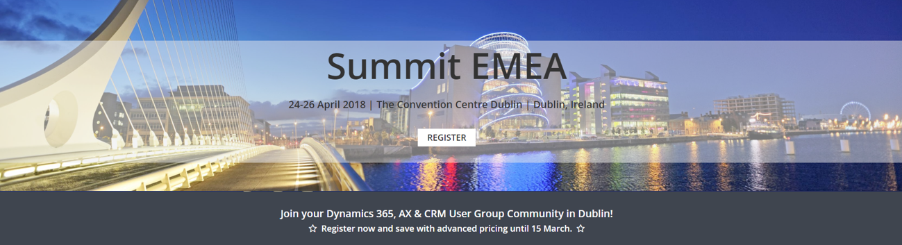 Summit EMEA 2018 | 24-26 April 2018 | Dublin
